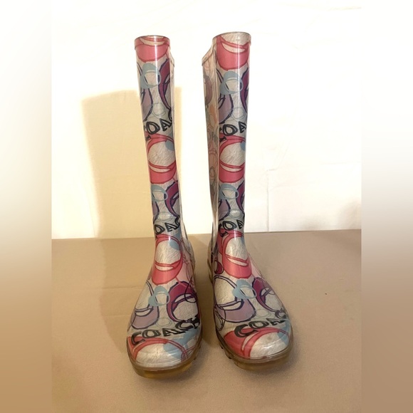 Coach Multicolor Patterned Rain Boots - Picture 2 of 3